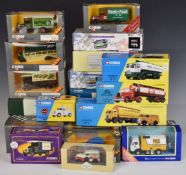 Twenty-three Corgi diecast model commercial vehicles including Cadbury, Classics, Vintage Glory of