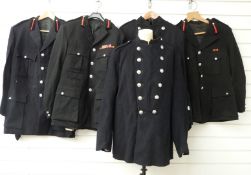 Three Fire Service uniforms comprising Gloucestershire Assistant Chief, Gloucestershire Chief and