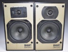 Pair of Bowes and Wilkins DW100 stereo loudspeakers, serial no's 47269 & 47270