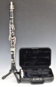 Yamaha YCL - 250 clarinet in original fitted case, with stand