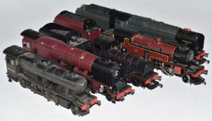 Five Hornby 00 gauge model railway LMS and LNER locomotives including Duchess of Sutherland, Evening