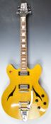 Peavey JF2-EX gold sparkle archtop electric guitar, with Blake Chicago case