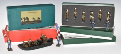 Five Fusilier Miniatures and Frontline Figures model soldier sets including US Marines Standard