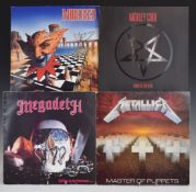 Approximately 30 albums and twelve inch singles including Iron Maiden, Suicidal Tendencies,