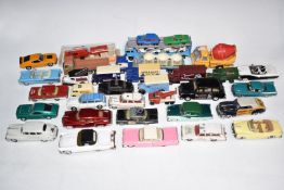 Thirty-two Corgi Toys, Dinky Toys, Matchbox and similar diecast model vehicles including Fire Chief,
