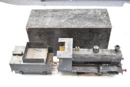 Live steam 3½ inch gauge 0-4-0 tender locomotive, with slip eccentric valve gear, axle pump and four