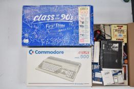 Commodore Amiga 500 Class of the 90's First Steps computer, in original box, together with over 40