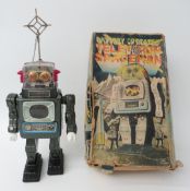 Alps of Japan battery operated Television Spaceman, UM-1, in original box.