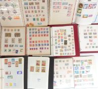 A stamp collection in 14 albums, some empty