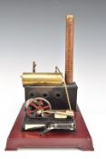 Doll / Fleischmann stationary live steam engine with oscillating cylinder and geared countershaft