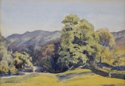Henry W Bracken (1920-1998) watercolour likely Lake District or Scottish landscape, signed and dated
