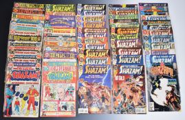 Sixty-three issues of Shazam! by DC comics comprising an unbroken run of issues 1-18 (1973) together