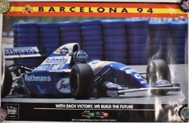 Five Williams and Renault Formula 1 race and championship winning posters comprising 1994