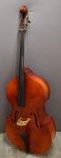 Boosey and Hawkes Excelsior double bass, length of back approximately 800mm, complete with case