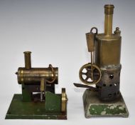 Latimer 'Plane' stationary live steam engine c1950, with vertical steam engine with oscillating