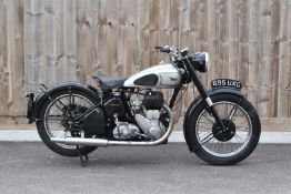 1950 BSA M21 600cc motorcycle, registration number 695 UXG, with V5c, unused on the road for the