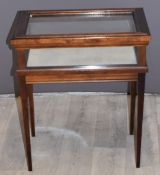 Mahogany bijouterie cabinet, L46 x D33 x H52cm