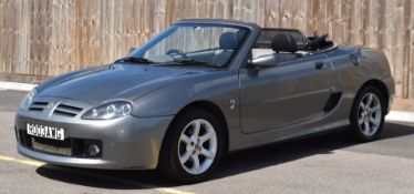 2003 MG TF convertible car, registration number R003 AWG, with V5c, MOT expires 26/04/2023, odometer