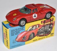 Corgi Toys diecast model Ferrari 'Berlinetta' 250 Le Mans with red body, spoked hubs and racing