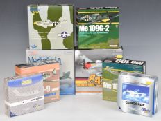 Eight Dragon and Gemini 1:72 and 1:400 scale diecast model aeroplanes including Gemini Aces,