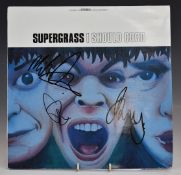 Supergrass - I Should Coco (PCS 7373) record, inner and cover appear VG. Signed on front cover