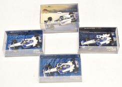 Juan Pablo Montoya FW24 2002, Juan Pablo Montoya FW23 and Ralf Schumacher FW23 signed Minichamps