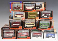 Forty-seven Exclusive First Editions (EFE) 1:76 scale diecast model buses and coaches, all in