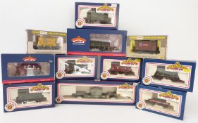 Eleven Bachmann and Wrenn 00 gauge model railway coaches and wagons, all in original boxes.