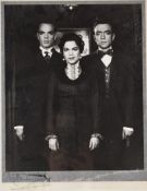 Anthony Buckley signed photograph of actors Barbara Chilcott, Donald Davis and Murray Davis,