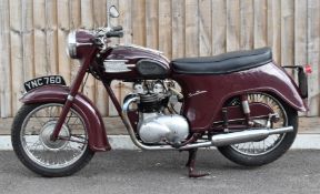 1960 Triumph 5TA 500cc speed twin motorcycle, original Manchester registration number YNC 760,