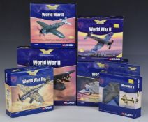 Six Corgi The Aviation Archive World War II 1:144 and 1:72 scale limited edition diecast model