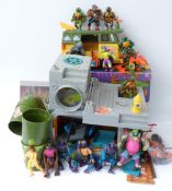 Teenage Mutant Ninja Turtles (TMNT) figures and accessories including Turtle Party Wagon in original