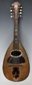 Luigi Salsedo 1906 fluted bowlback mandolin, made in Naples, with case and strings
