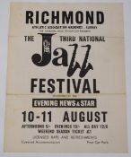 Leaflet for The Third National Jazz Festival, Richmond featuring The Rolling Stones, Chris Barber,
