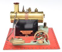 Mamod SE1 live steam engine c1950 with exhaust throttle, flat base and spoke flywheel