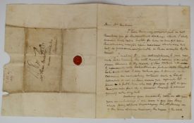 Walter Scott signed autograph letter addressed to Peter Buchan of Peterhead and dated November