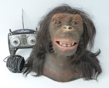 Wowwee Alive animatronic Chimpanzee bust 9001B, with remote control, 30 x 28cm