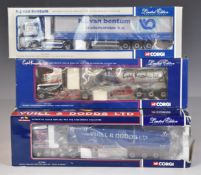 Four Corgi 1:50 scale limited edition diecast model lorries comprising Yull & Dodds Ltd CC12905,