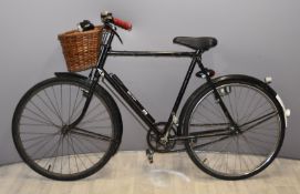 Raleigh c1930s gent's bicycle, thought to be ex-police example with tall frame, complete with dynamo