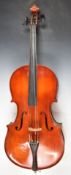 Hungarian 20thC 3/4 size cello