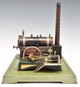 Fleischmann model 122/4 stationary live steam engine c1954, with whistle, sight glass and governor