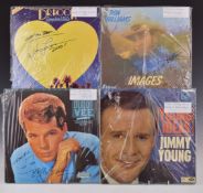 Approximately 70 albums, all signed, including The Shadows, Dr Hook, Don Williams, Gene Pitney,
