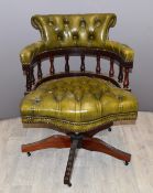 Chesterfield leather captain's or office chair