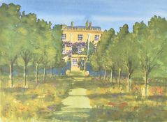 Charles, Prince of Wales, signed limited edition lithograph 19/100 'South Front, Highgrove House'