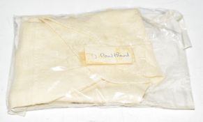 David Coulthard 1996 Formula 1 race worn Nomex balaclava, in bag with hand written tag for