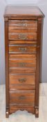 A 19th/20thc mahogany Wellington style secretaire chest, W36 x D60 x H107cm