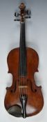 George Craske 1855, single back violin, approximate length of back 333mm, width of upper bout 154mm,