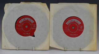The Beatles - 2 singles comprising Love Me Do (45-R4949) and Please Please Me (45-R4983) both red