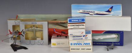 Fourteen Schabak, Matchbox, Dinky Toys and similar model aeroplanes including VEB Plasticart