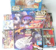 Seven Star Wars Micro Machines playsets including The Millennium Falcon, Death Star and Ice Planet